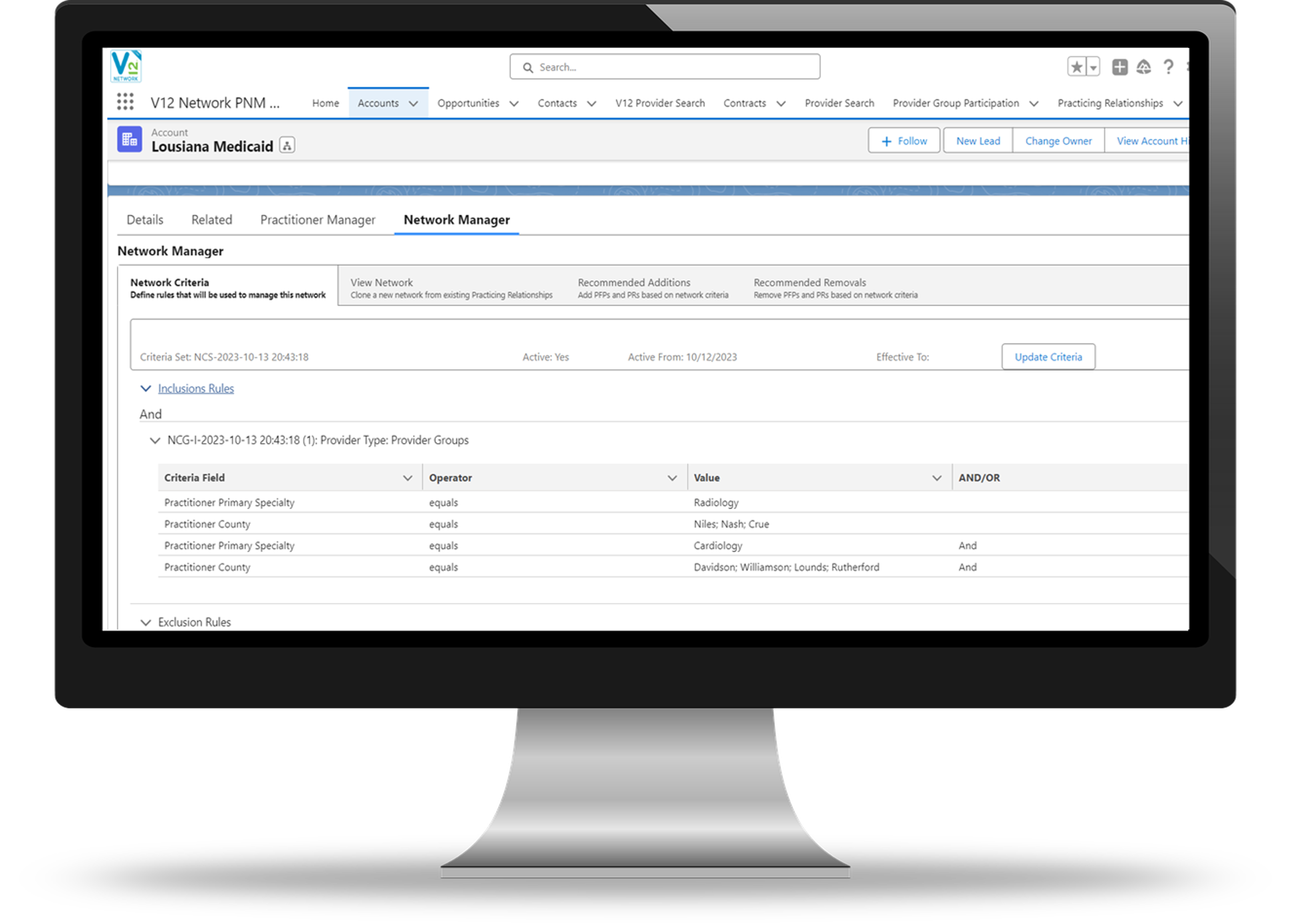 V12 Network Manager Monitor